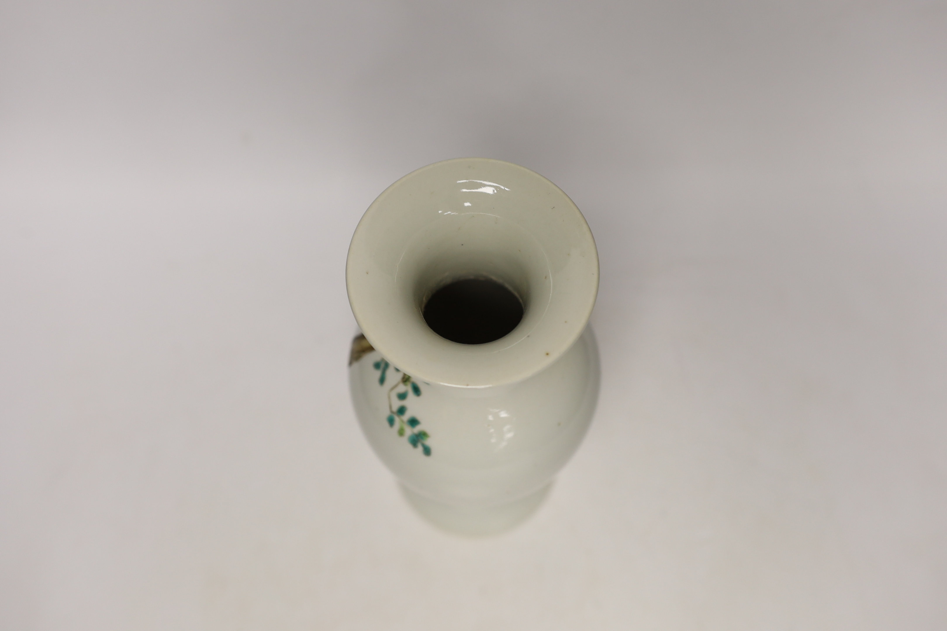 A Chinese famille rose baluster jar, 23cm high